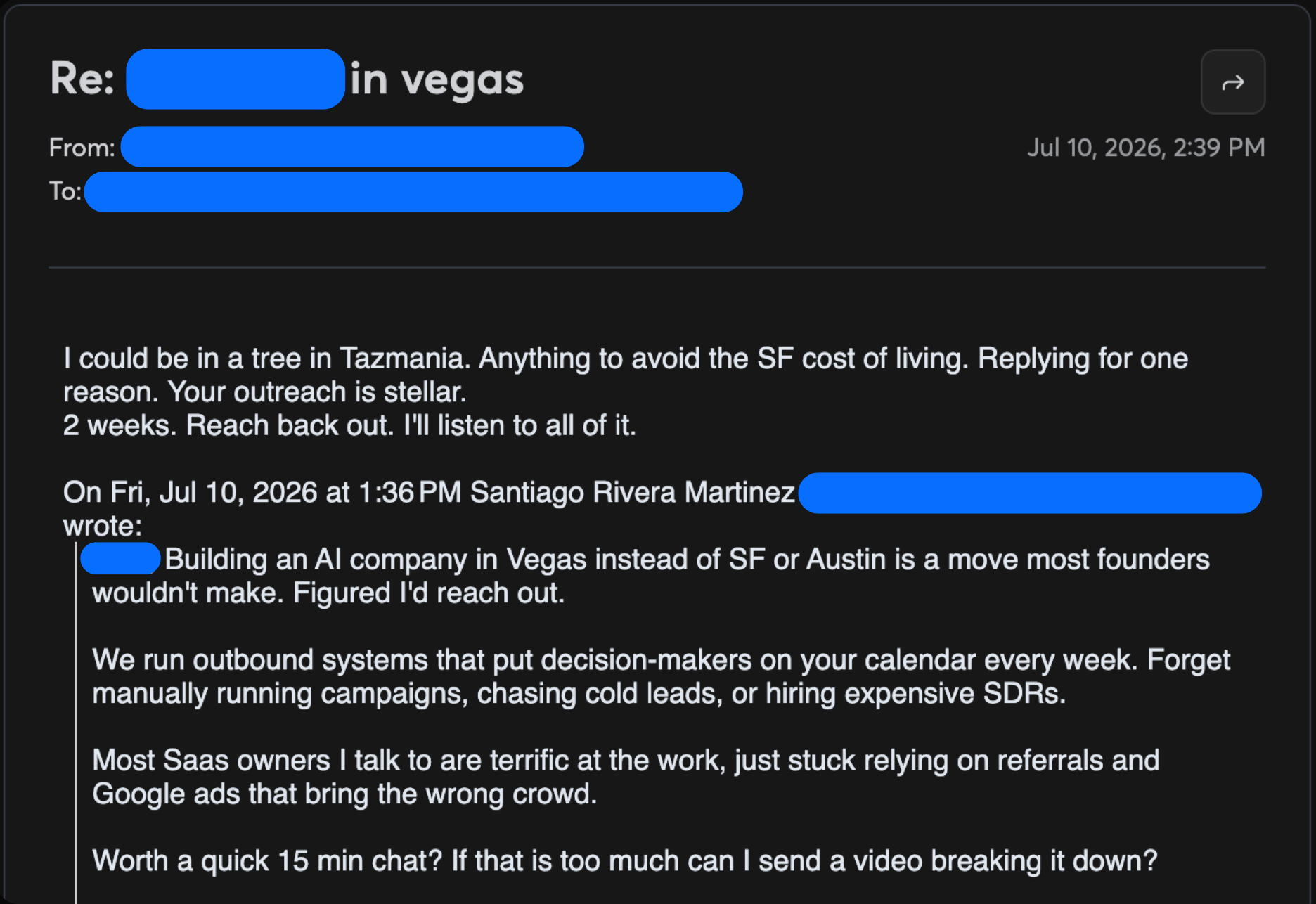 Email reply