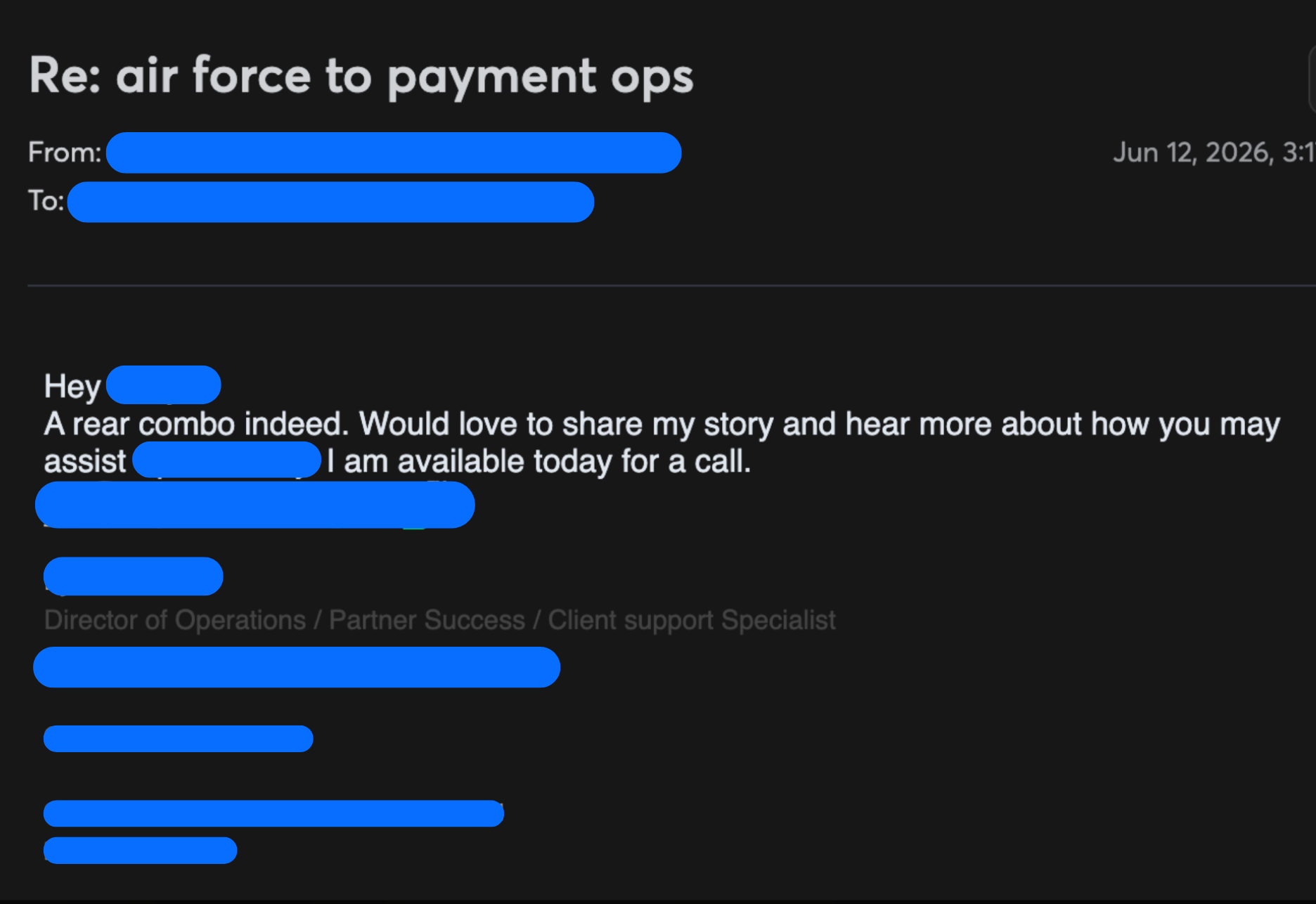 Email reply